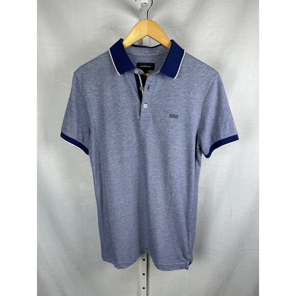 Giovanni Galli 100% Cotton Short Sleeve Polo Blue EU 50 US Men's Medium - Picture 3 of 6